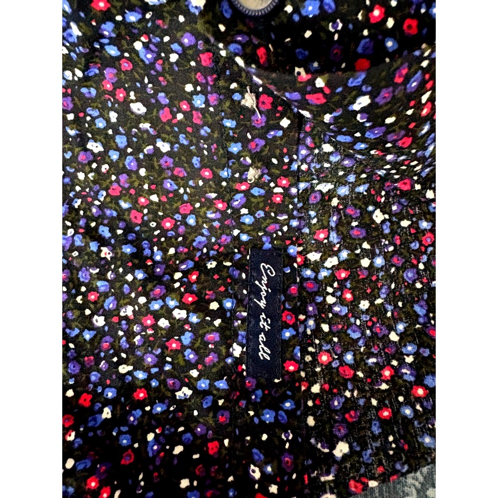 Denim & Flower Colorful Men's Button Down Long Sleeve Shirt, Size S - Picture 3 of 6